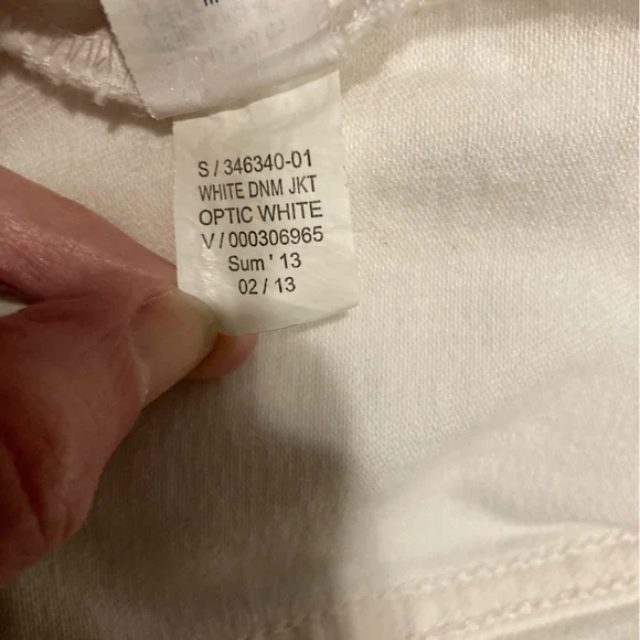 GAP Optic White Denim Trucker Jacket Monogram Coastal Cowgirl Western Rodeo - Picture 4 of 13